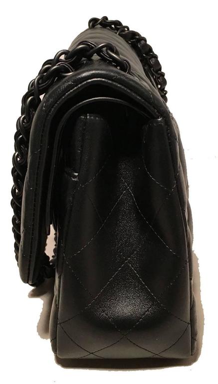 RARE Chanel So Black 2.55 Lambskin Jumbo Double Flap Classic