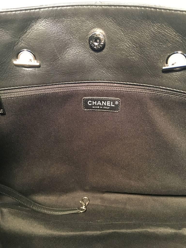 Chanel Quilted Black Leather XL Shoulder Bag Tote 3