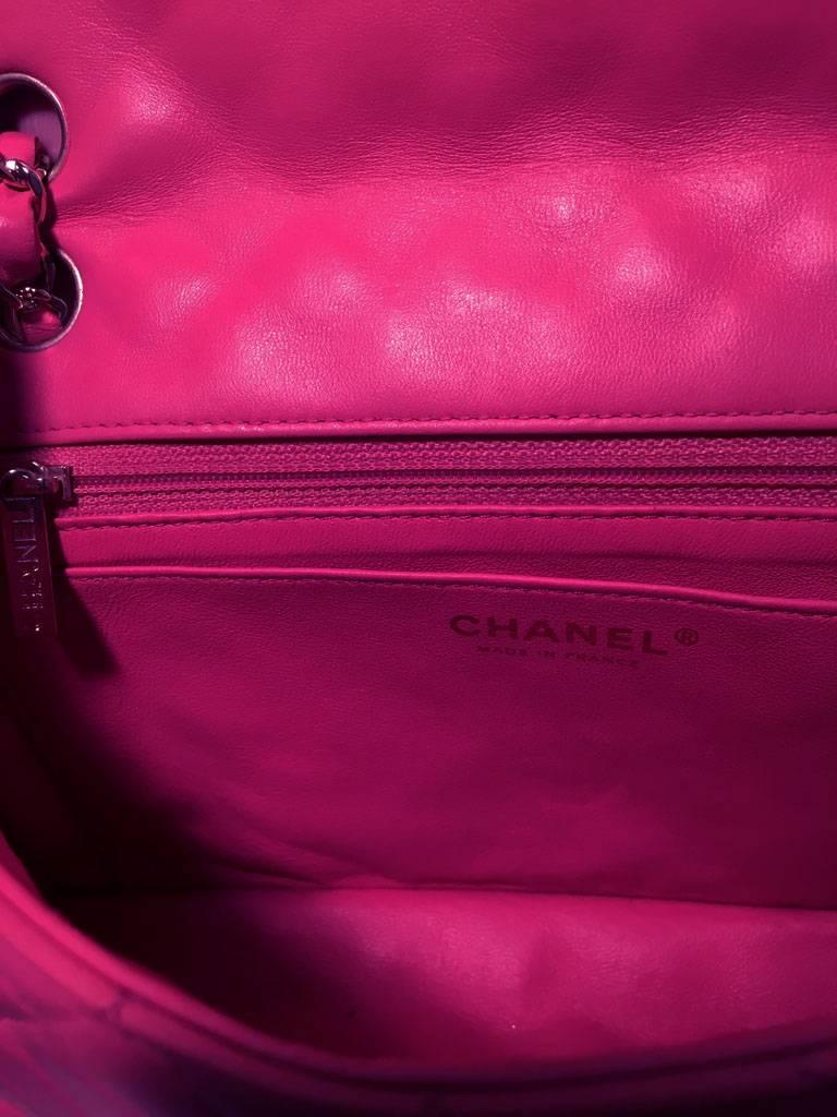 Women's Chanel Pink Quilted Charms Classic Flap Shoulder Bag