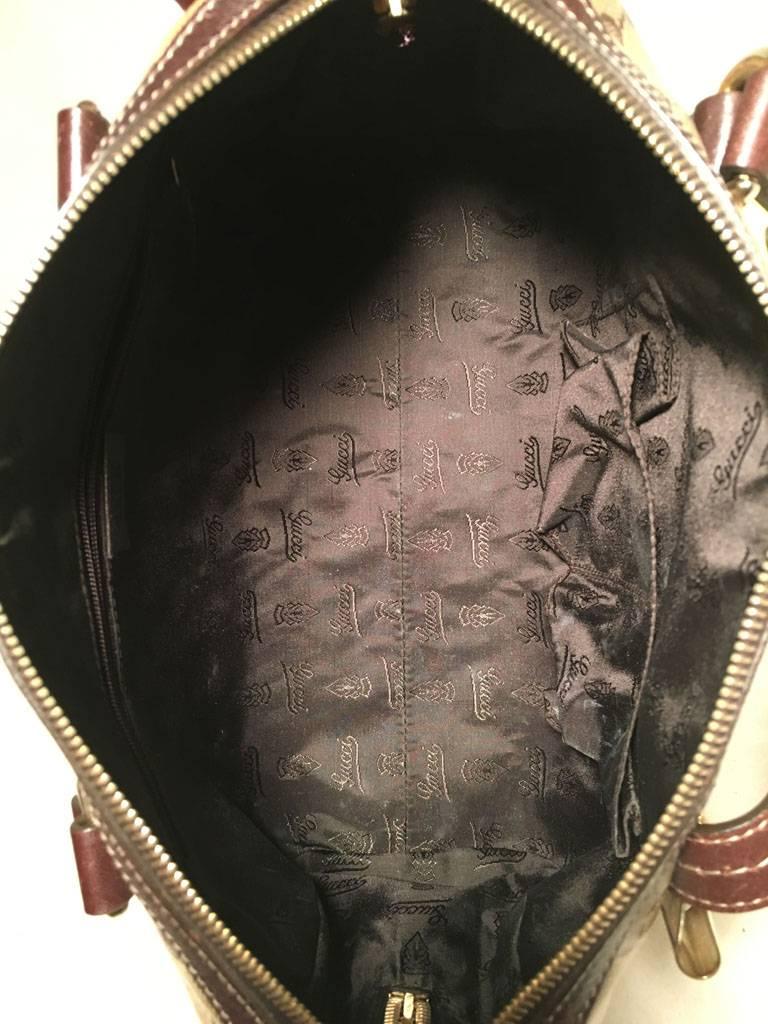 Gucci Coated Monogram Bowler Handbag 2