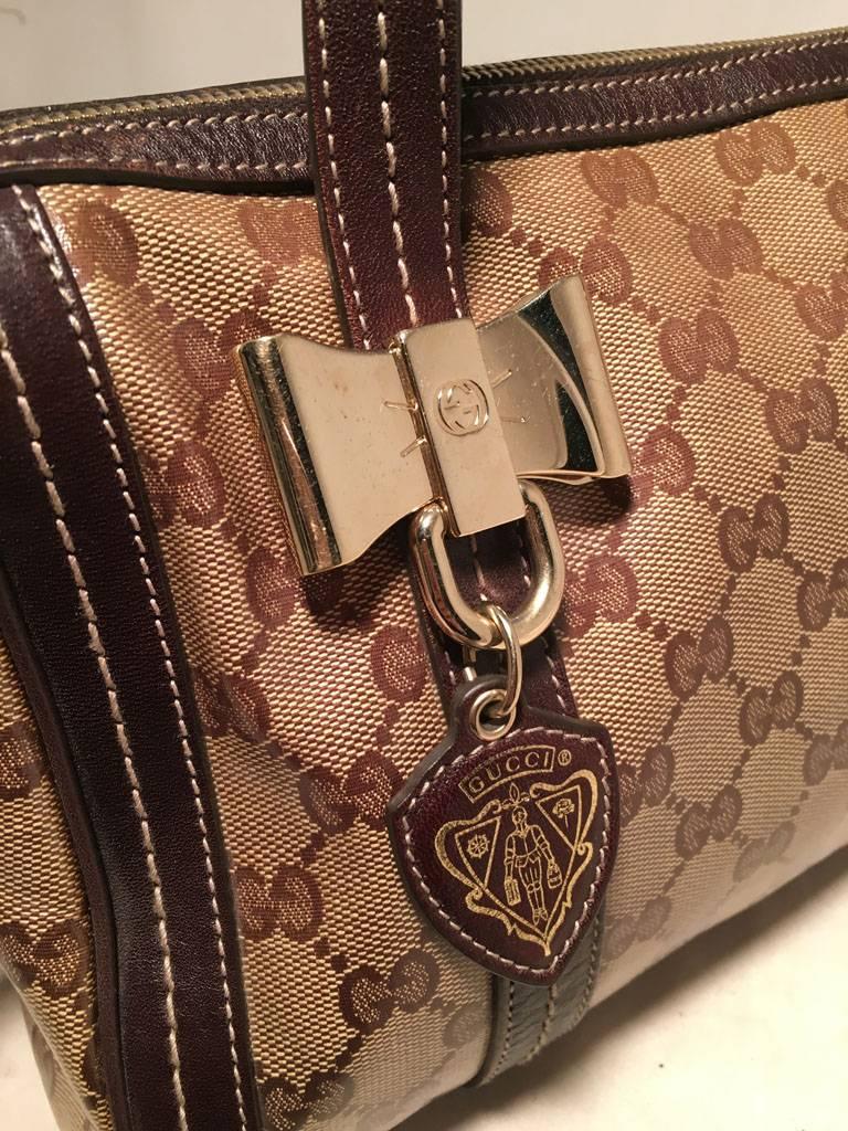 Women's Gucci Coated Monogram Bowler Handbag