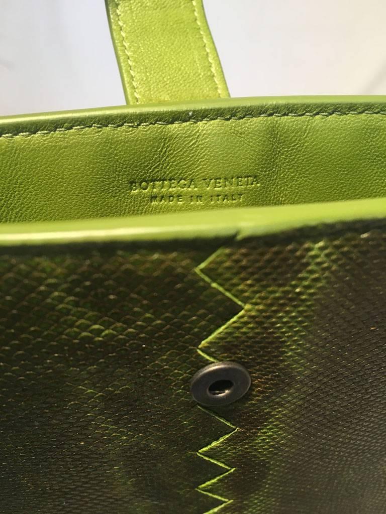 Bottega Veneta Green Lizard IPad Case  For Sale 1