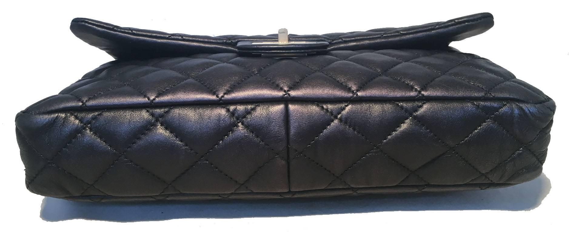 Chanel Black Quilted Soft Lambskin Leather Classic Flap Clutch  In Excellent Condition In Philadelphia, PA