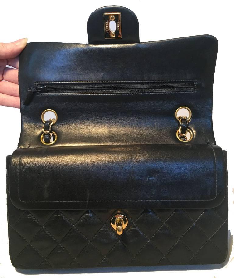 Chanel Black 9inch 2.55 Double Flap Classic Shoulder Bag 1