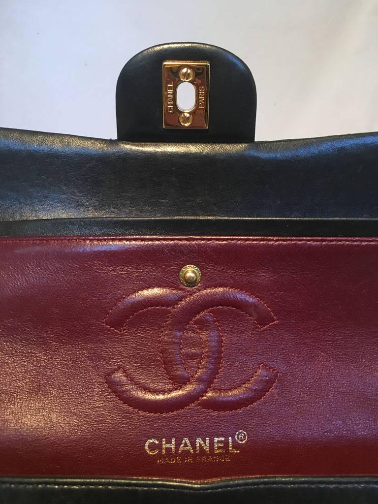Chanel Black 9inch 2.55 Double Flap Classic Shoulder Bag 4