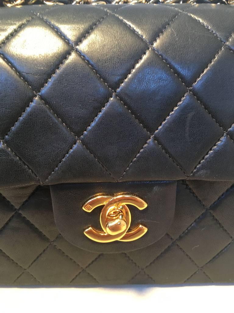 Chanel Black 9inch 2.55 Double Flap Classic Shoulder Bag 5