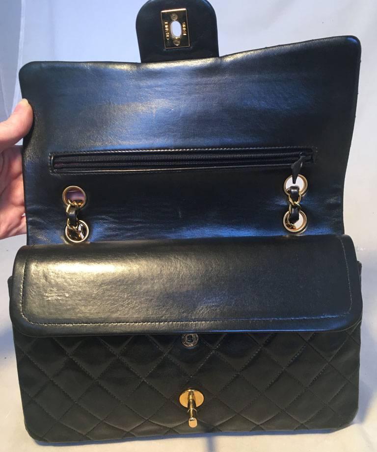 Chanel Black 10inch 2.55 Double Flap Classic Shoulder Bag 1