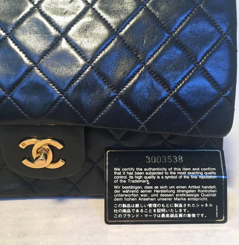 Chanel Black 10inch 2.55 Double Flap Classic Shoulder Bag 5