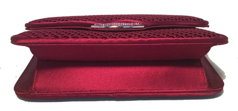 dark red evening bag