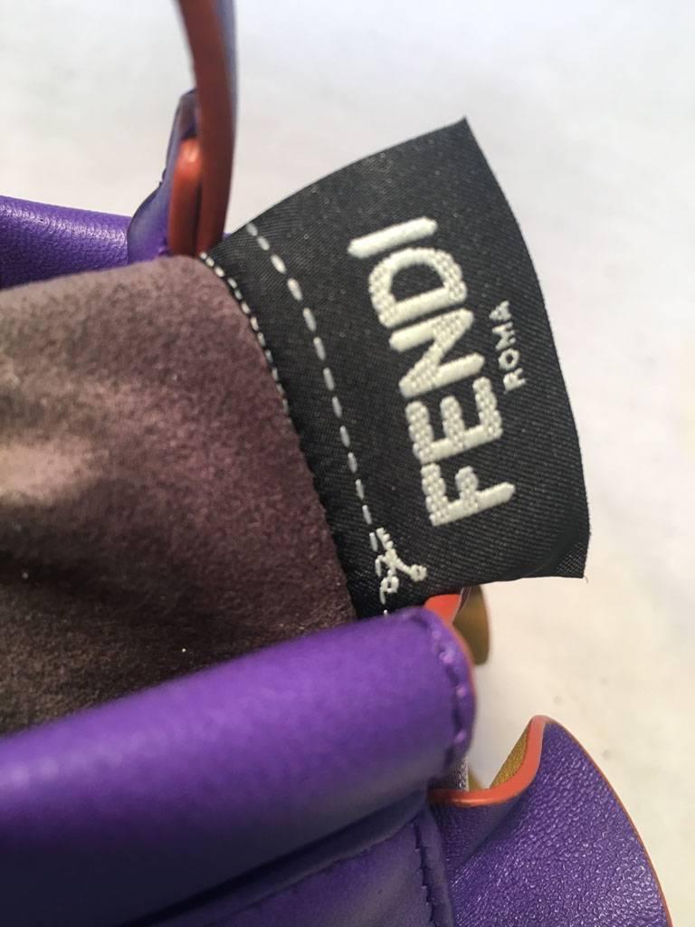 Fendi Purple Micro Mini Peekaboo Bag For Sale 4