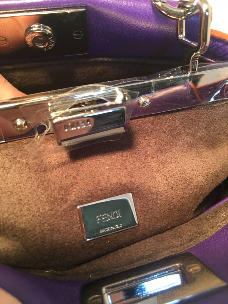 Fendi Purple Micro Mini Peekaboo Bag For Sale 5