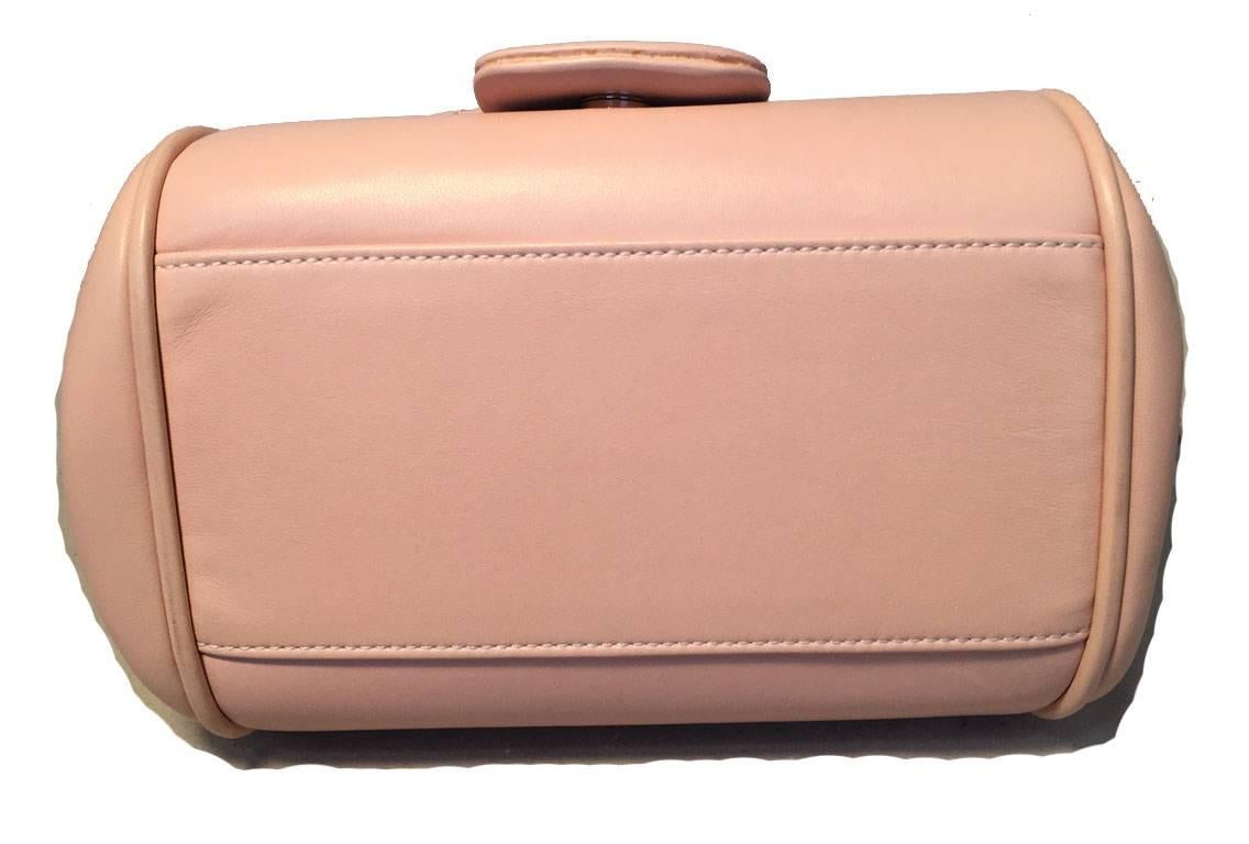 Chanel RARE Pink leather Mini Flap Classic Handbag In Excellent Condition In Philadelphia, PA