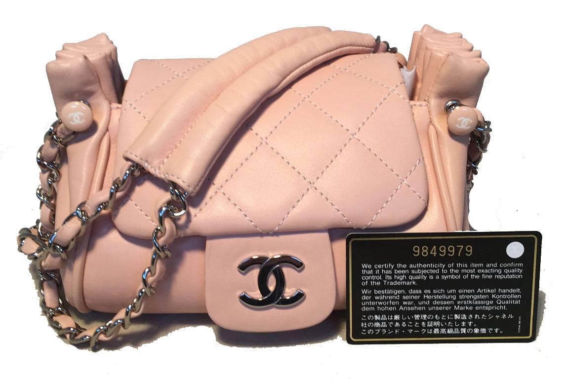 Chanel RARE Pink leather Mini Flap Classic Handbag 1