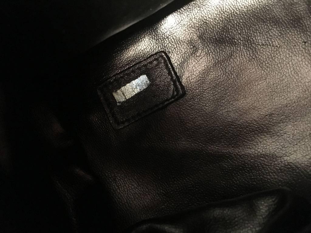 Chanel Vintage Black Leather Model Tote Overnighter Travel Bag 3
