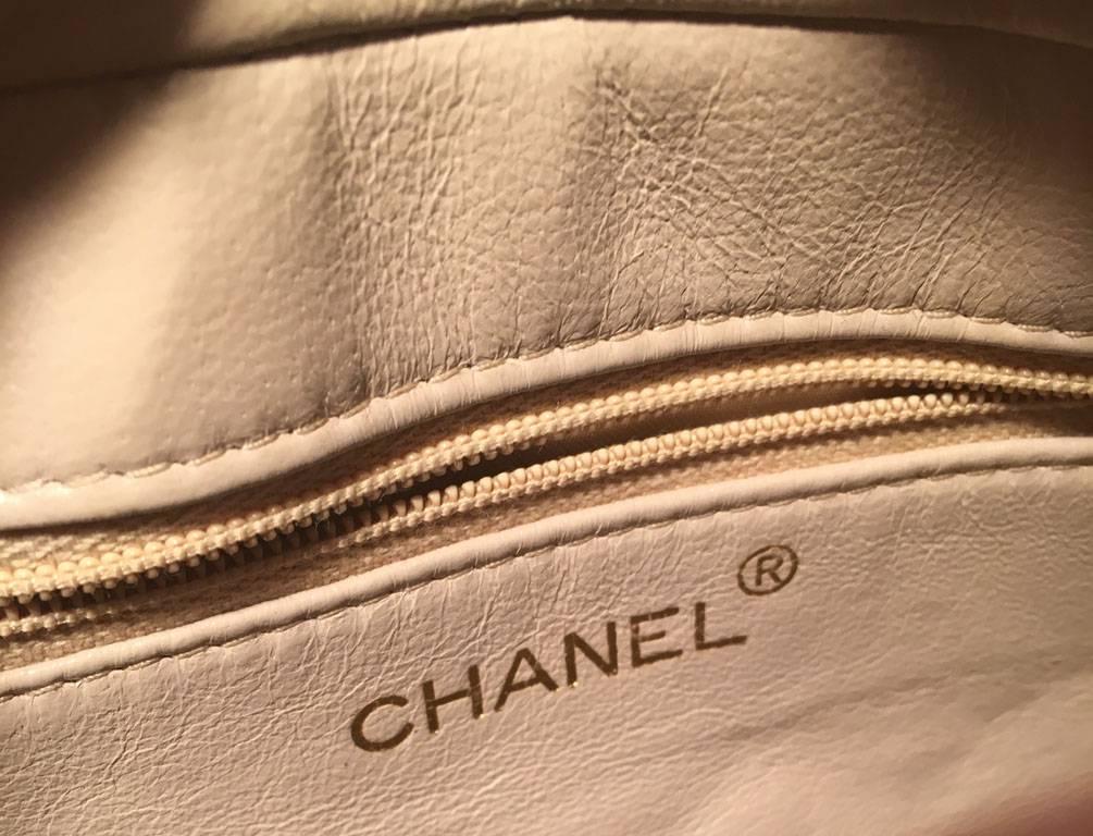 Chanel Vintage Pink Quilted Leather Tassel Zip Classic Shoulder Bag 3