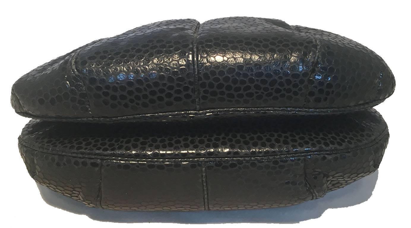 Judith Leiber Vintage Black Lizard Leather Clutch 1