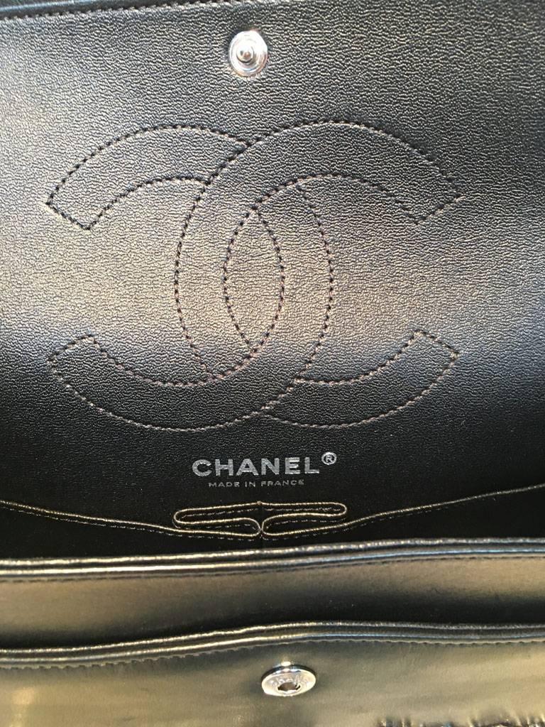 Chanel Black Leather Studded Classic Flap 2.55 Shoulder Bag 3