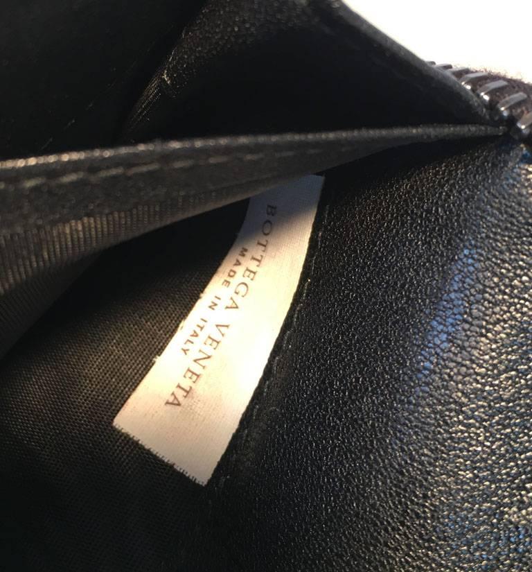 Bottega Veneta Woven Black Leather Zipper Wallet 3