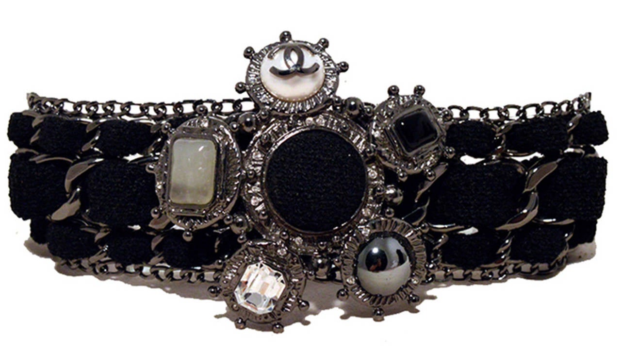 chanel black bracelet