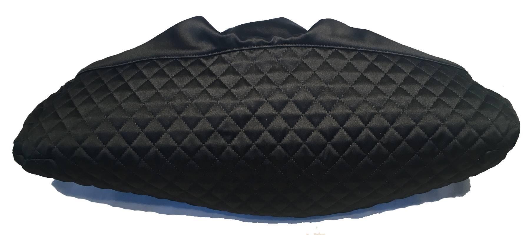 Chanel Black Silk Shoulder Bag 2