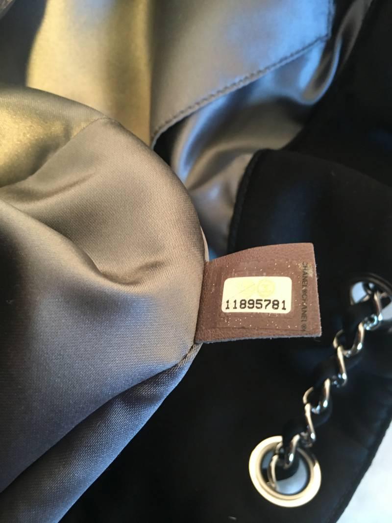 Chanel Black Silk Shoulder Bag 5