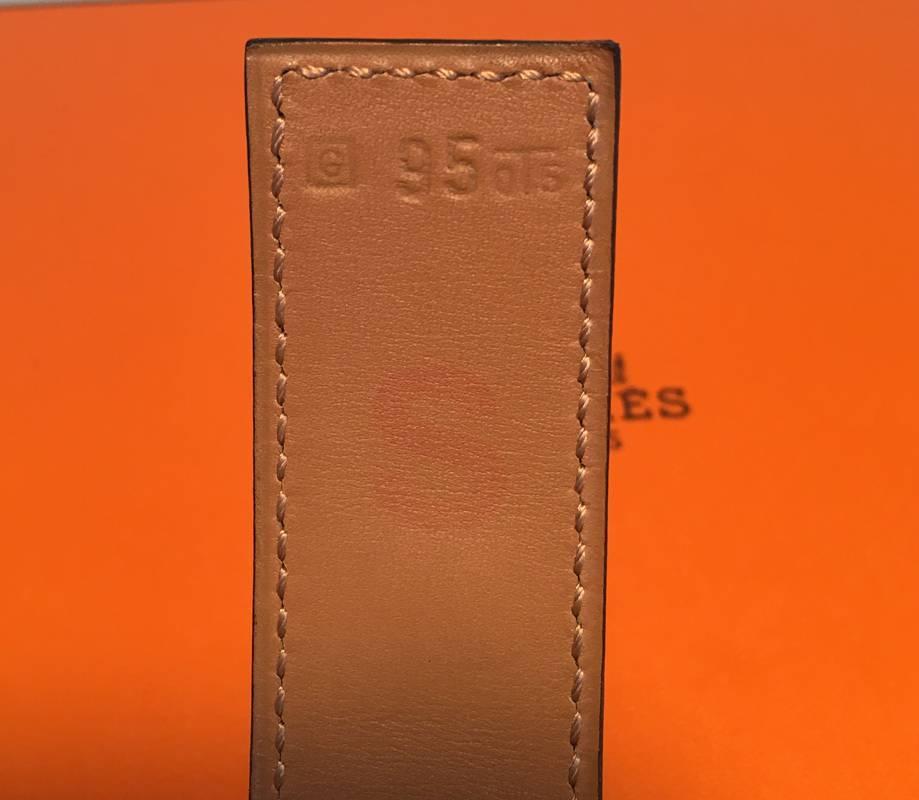 Hermes 90cm Black Box Calf Leather Collier De Chien Belt with Silver PDH  In Excellent Condition In Philadelphia, PA