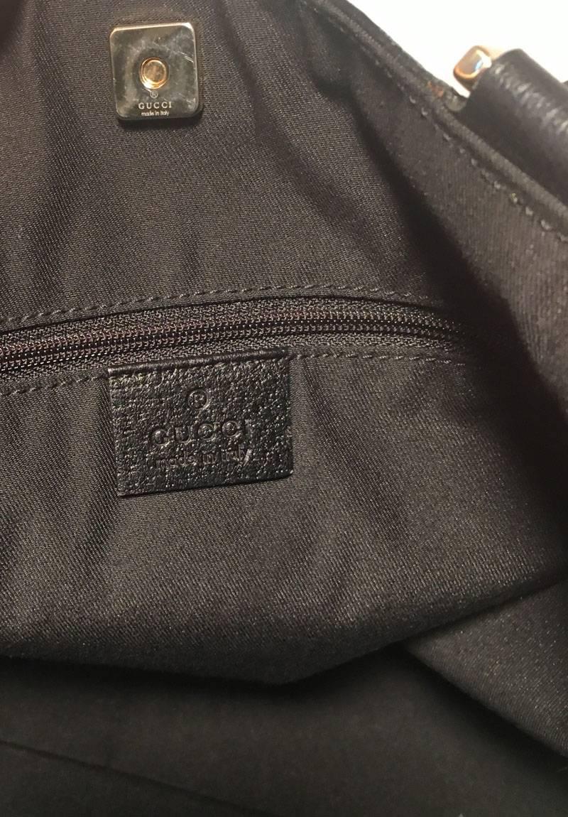 Gucci Black Monogram Canvas Abbey Tote GM Shoulder Bag  2