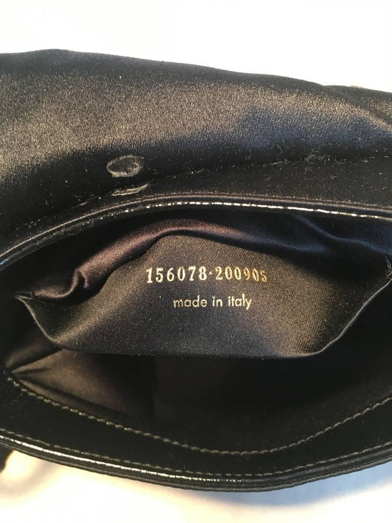 Ysl Evening Bag
 Yves Saint Laurent YSL Black Silk Satin Ribbon Bow Evening Bag For Sale