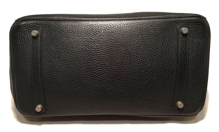 Hermes Black Clemence Leather 35cm Birkin Bag For Sale at 1stdibs