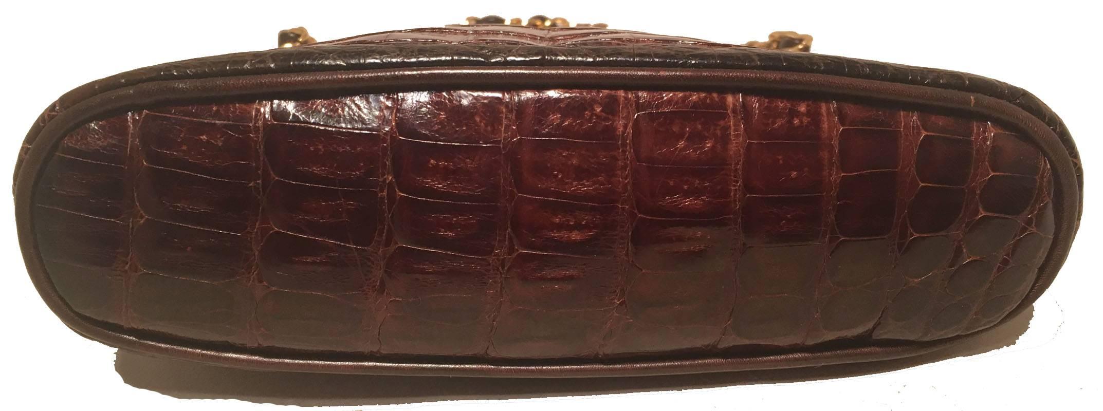 Women's Chanel Vintage Brown Alligator Mini Handbag