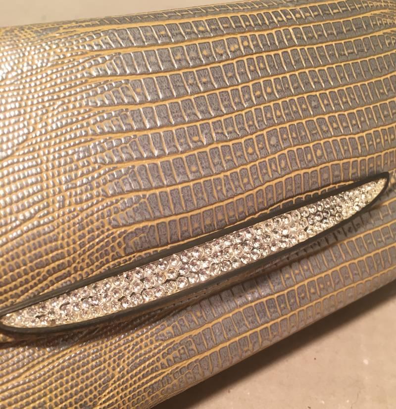 Judith Leiber Lizard Crystal Sunglass Ccase In Excellent Condition In Philadelphia, PA