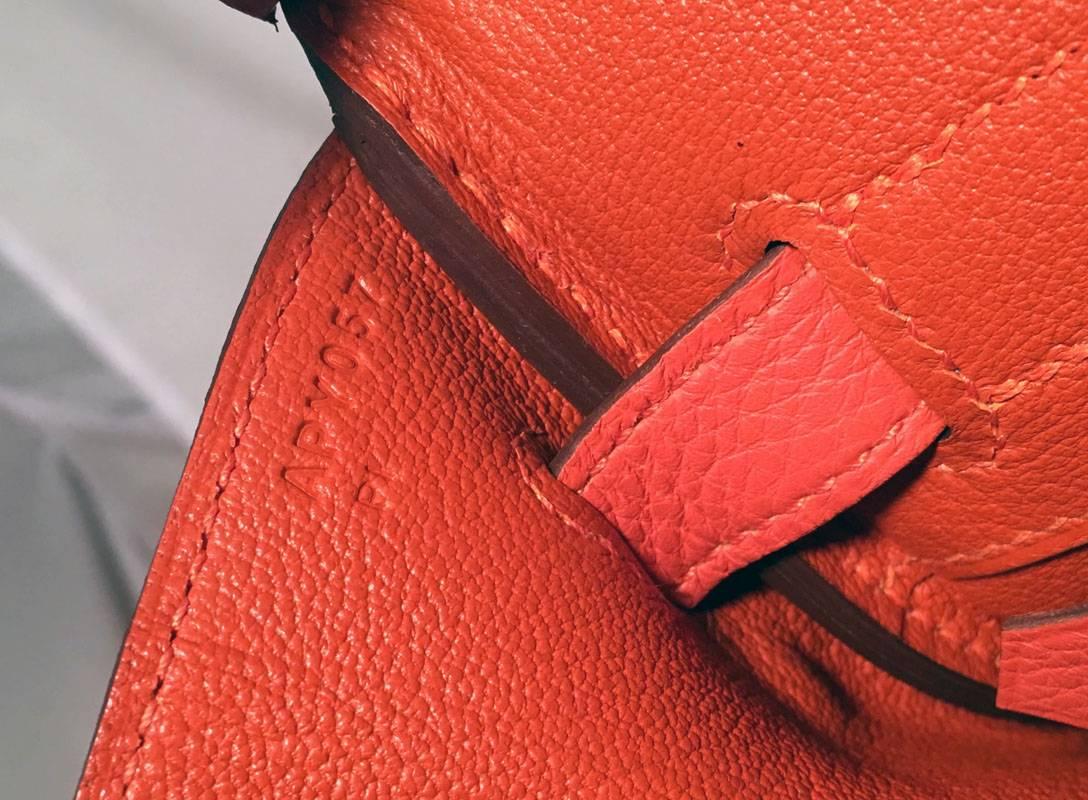 Hermes 30cm New WOT Feu Togo Leather Birkin Bag 3