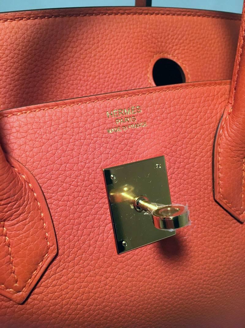 Hermes 30cm New WOT Feu Togo Leather Birkin Bag 1