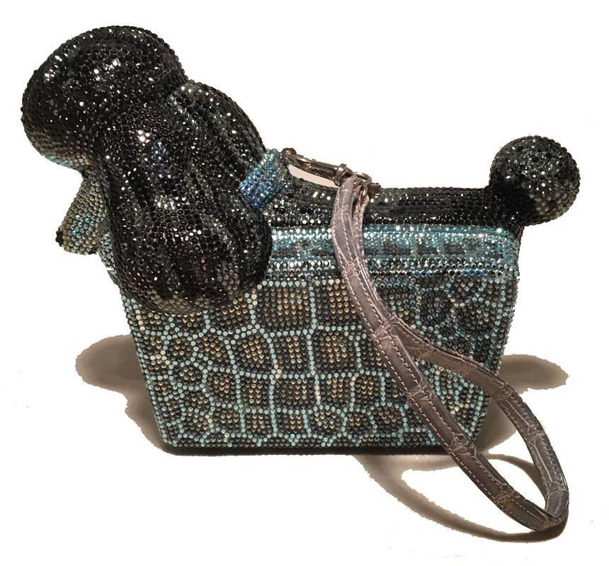 Judith Leiber Swarovski Crystal Poodle Box Minaudiere Evening Bag Wristlet 1