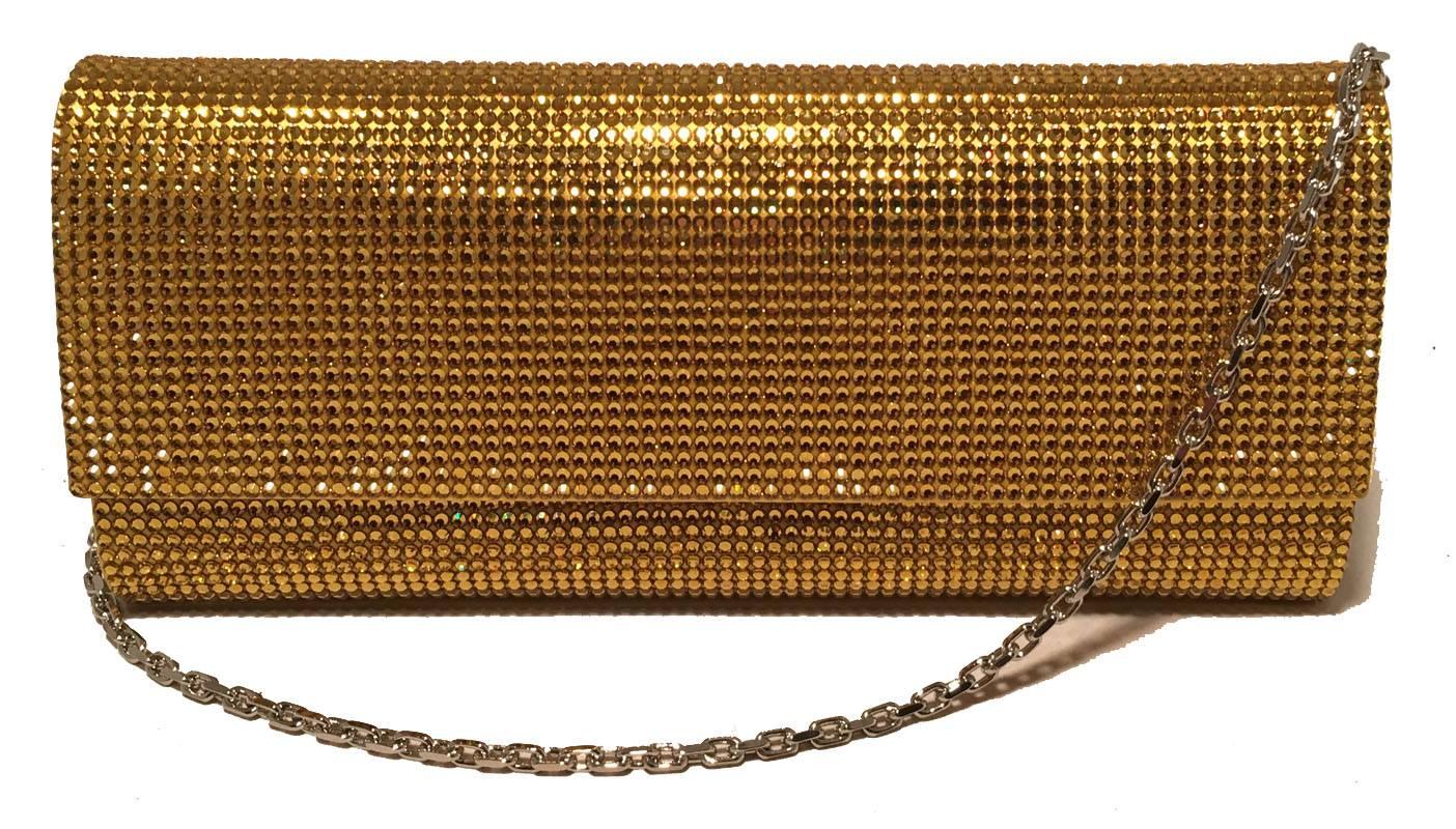 Judith Leiber Gold Crystal Evening Bag Clutch 2