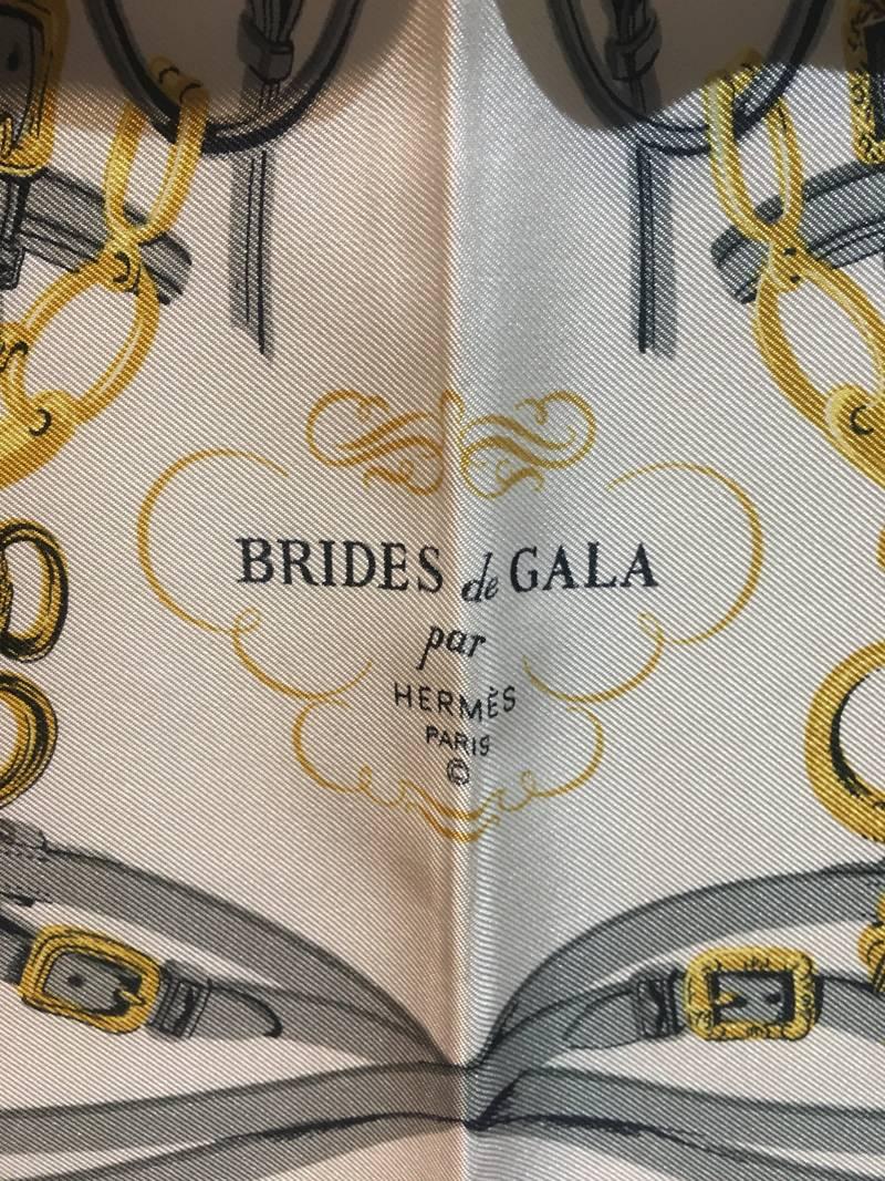 Hermes Vintage Red Brides de Gala Silk Pocket Square Handkerchief in very good condition.  Original silk screen design c1950s. 100% silk, hand rolled hem. made in france. no tag. no stains or smells.  One delicate 2