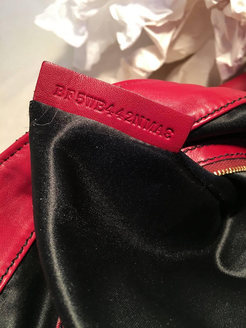 Valentino Red Leather Bow Front Hobo Shoulder Bag 1