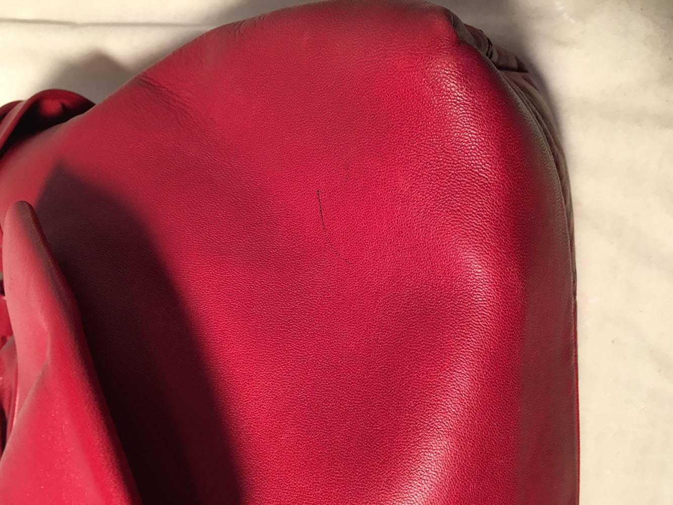 Valentino Red Leather Bow Front Hobo Shoulder Bag 2
