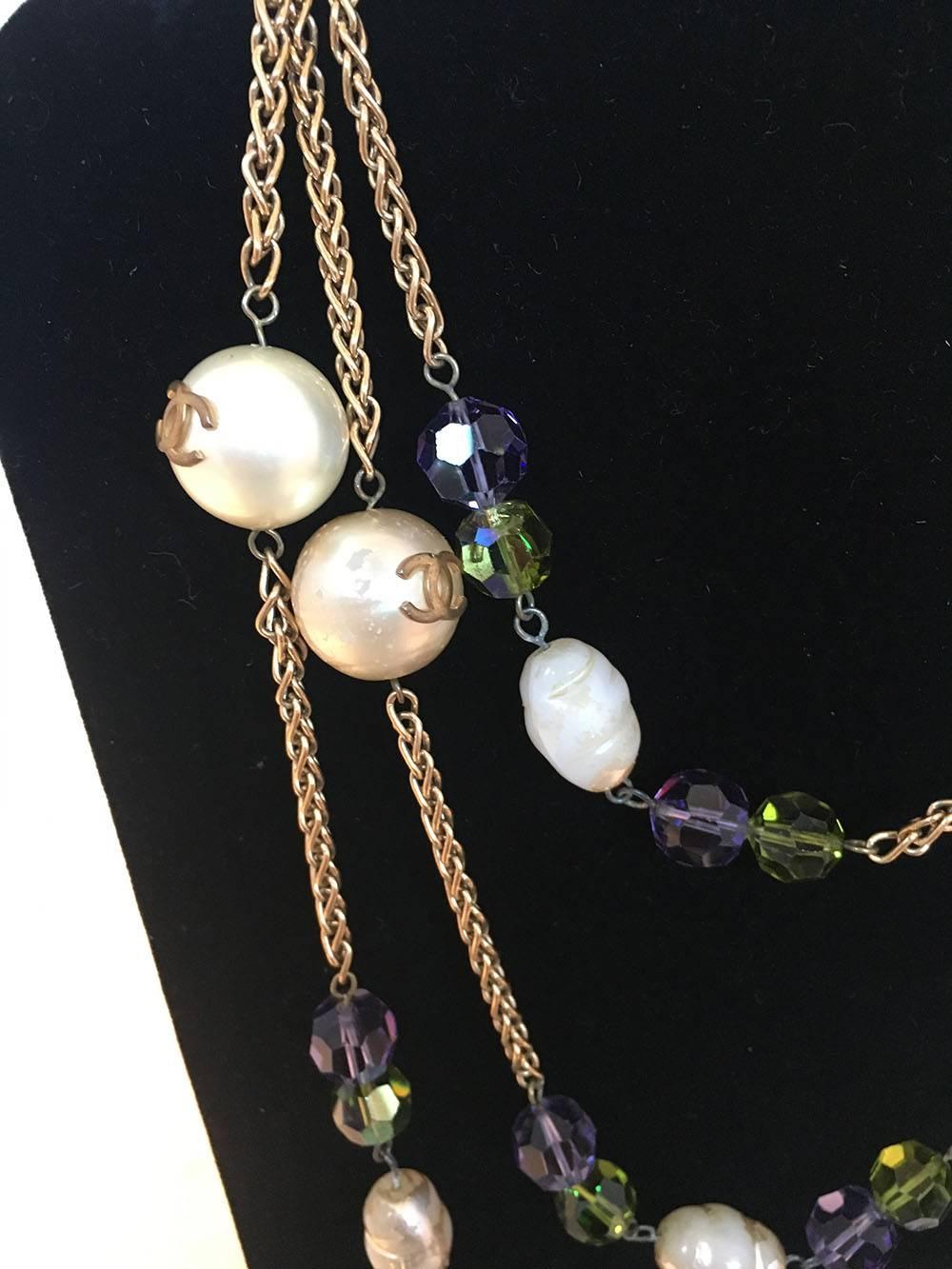 green and purple necklace