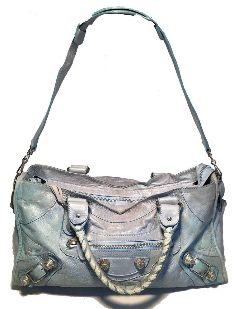 balenciaga light blue classic city bag