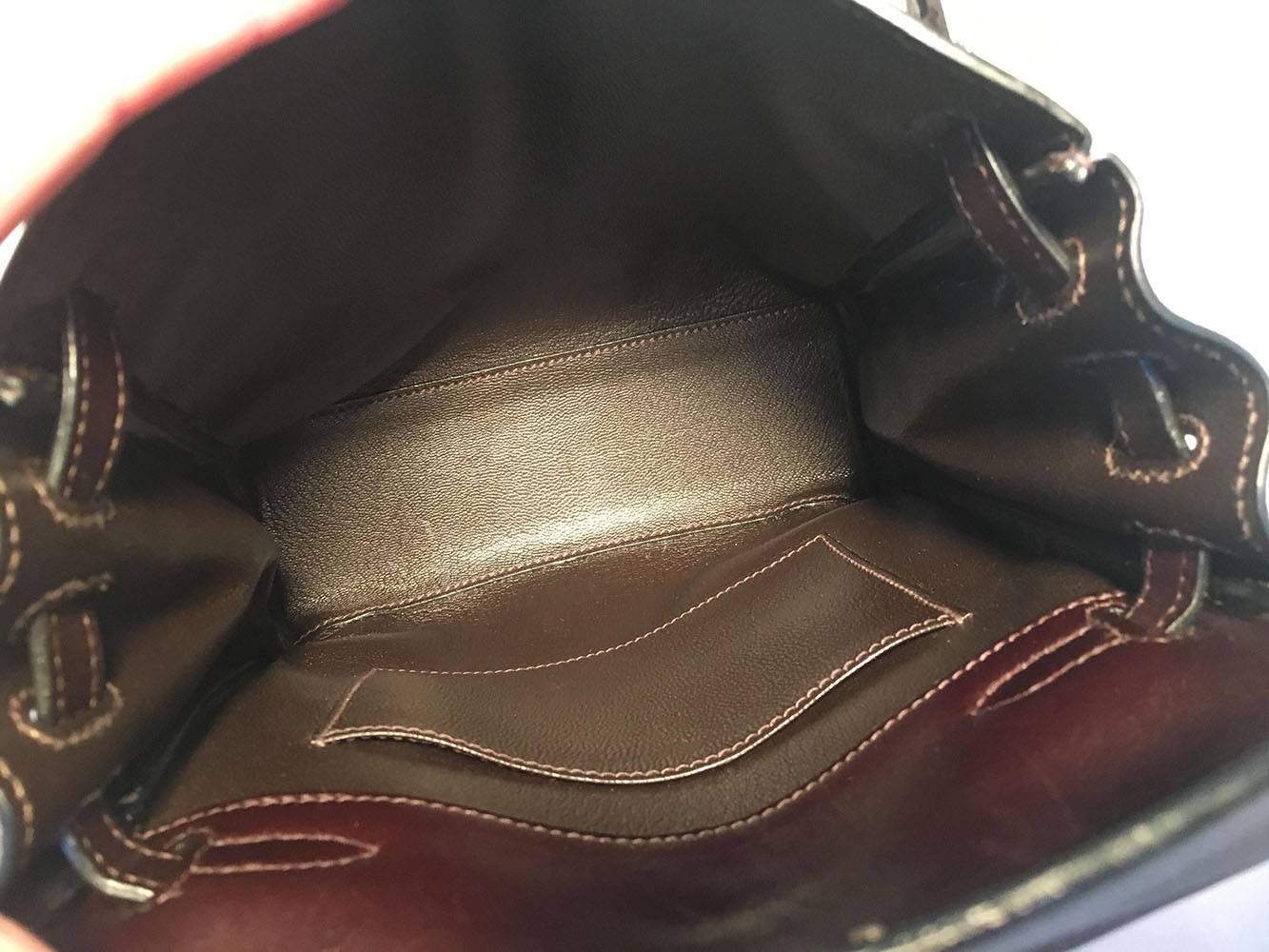 Hermes Dark Brown Kelly Ado Vache Leather Mini Backpack Shoulder Bag 2