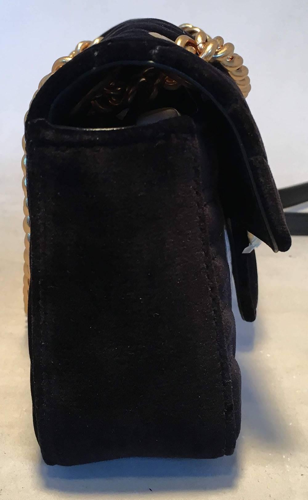 Women's Gucci GG Marmont Mini Black Velvet Shoulder Bag