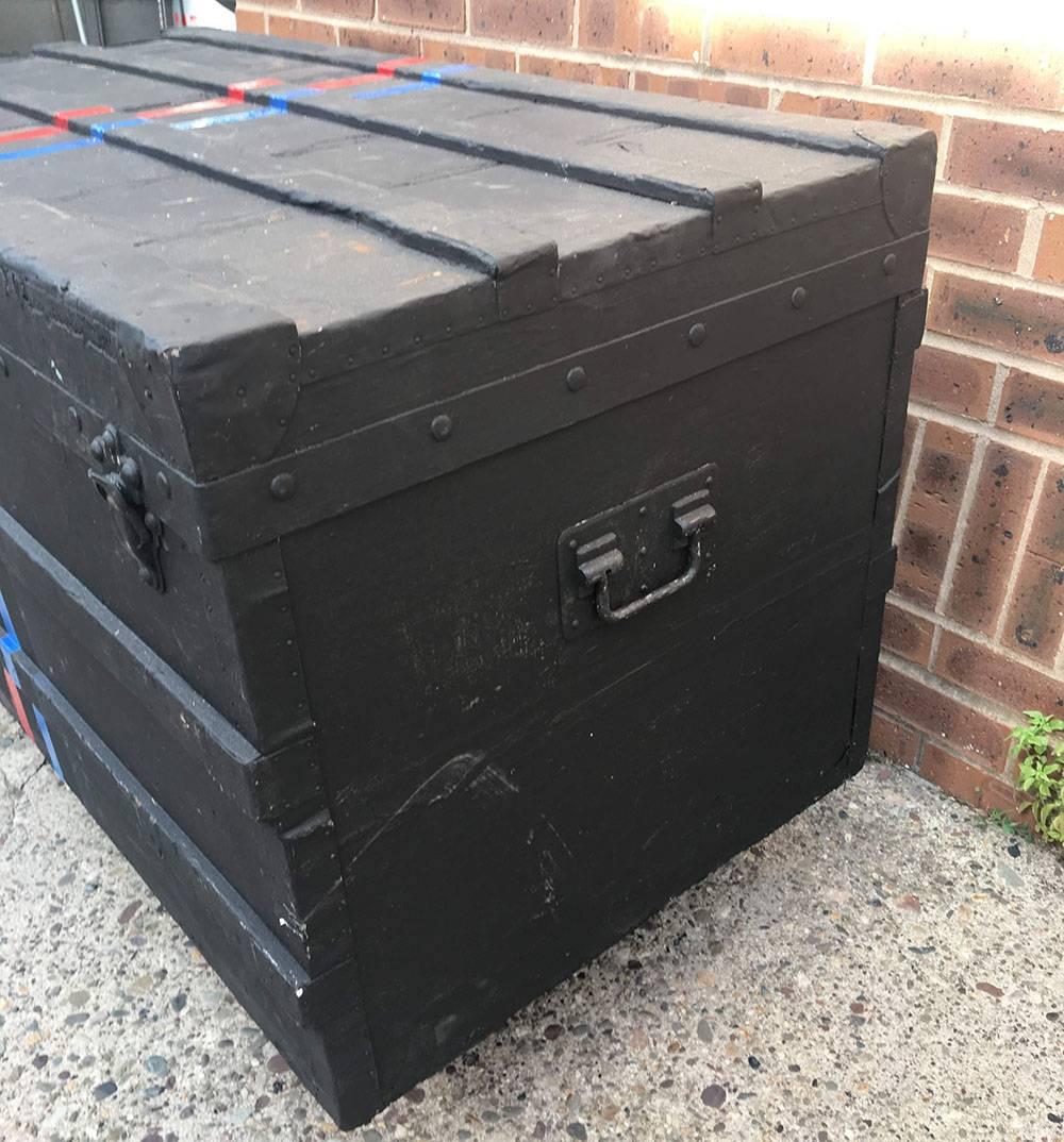 black antique trunk