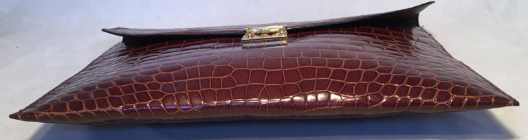 ANDIAMO CLUTCH 31 IN BARLEY CORN CROCODILE PATTERN CALFSKIN