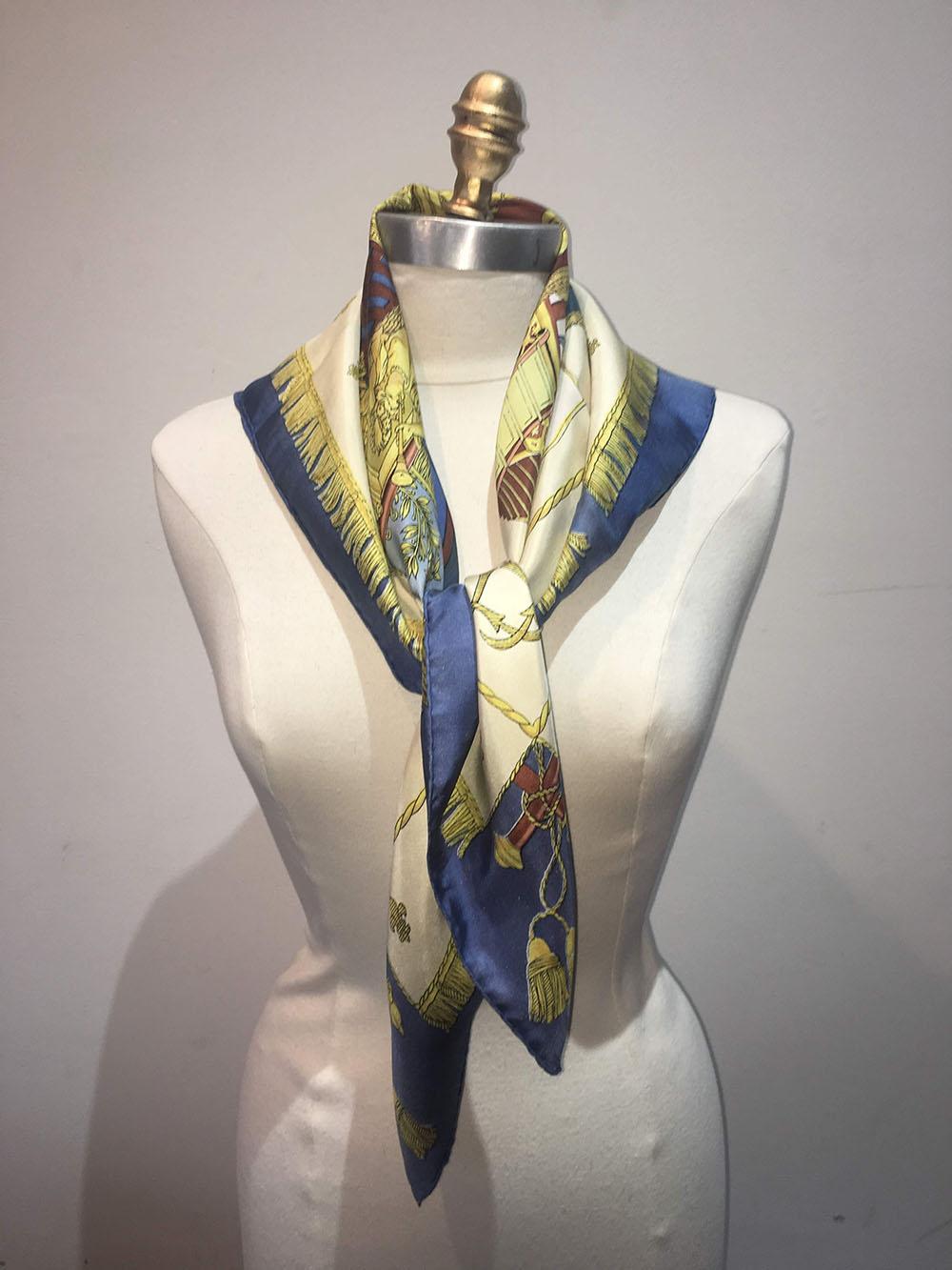 Hermes Vintage Vue De Carrosse de la Galere la Reale Silk Scarf, circa ...