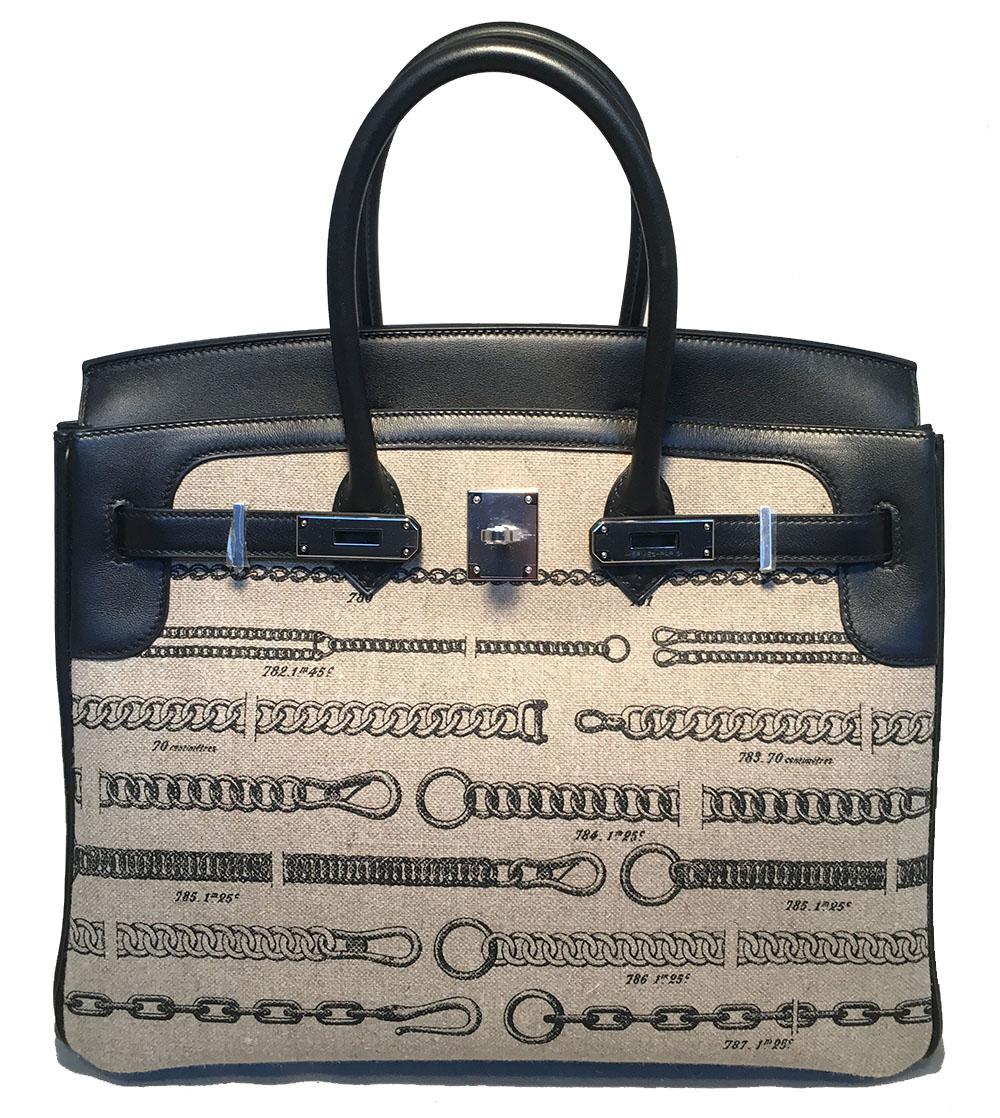 Limited Edition Hermes Toile de Camp Dechainee Canvas Birkin 35 In New Condition In Philadelphia, PA