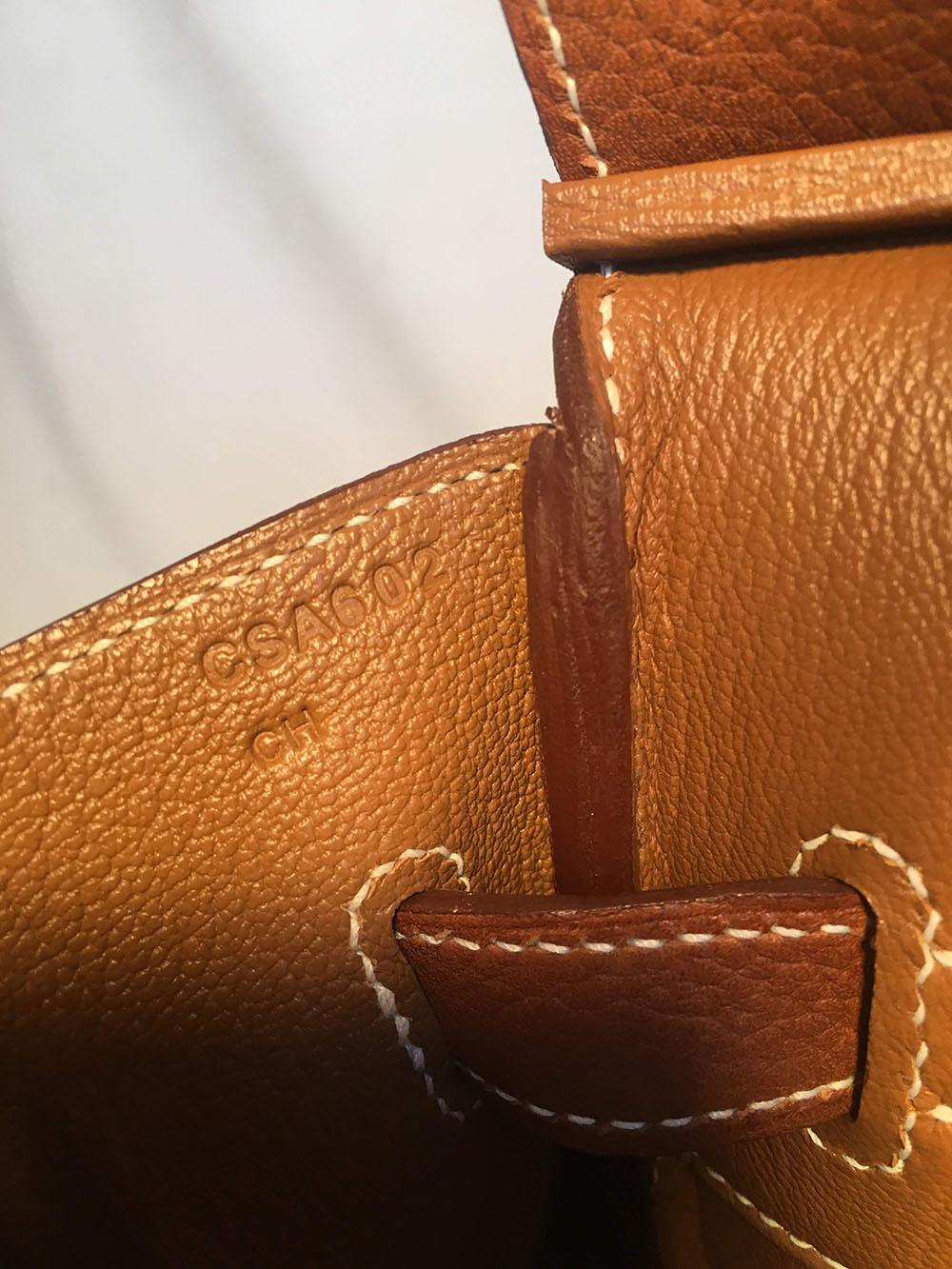 Hermes 35cm Tan Barenia Faubourg Leather Birkin Bag, 2018  2