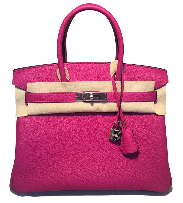 Hermes Birkin 30 Rose Pourpre Togo Palladium Hardware