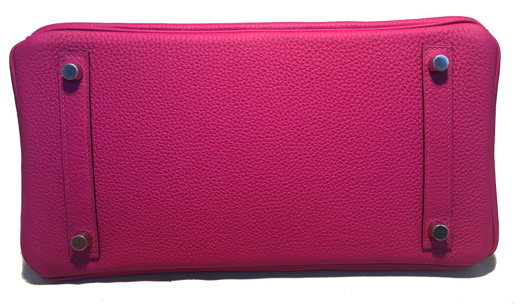 Red NEW HERMES Rose Pourpre Togo PHW 30cm Pink Birkin Bag