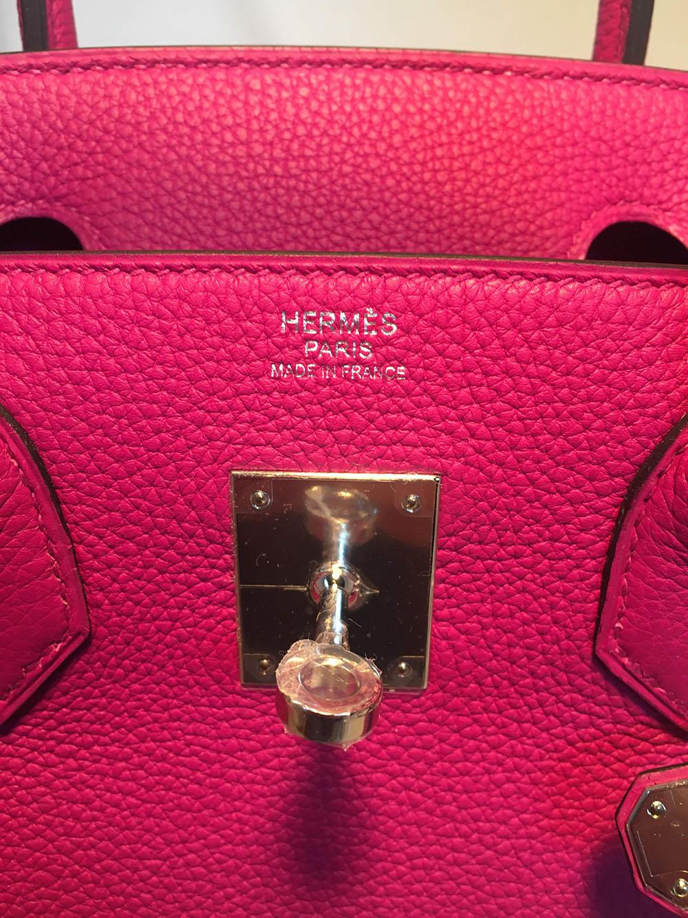 NEW HERMES Rose Pourpre Togo PHW 30cm Pink Birkin Bag 2